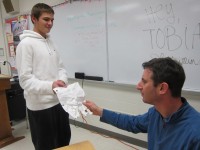 Students try to hand in homework chewed up by their dog.