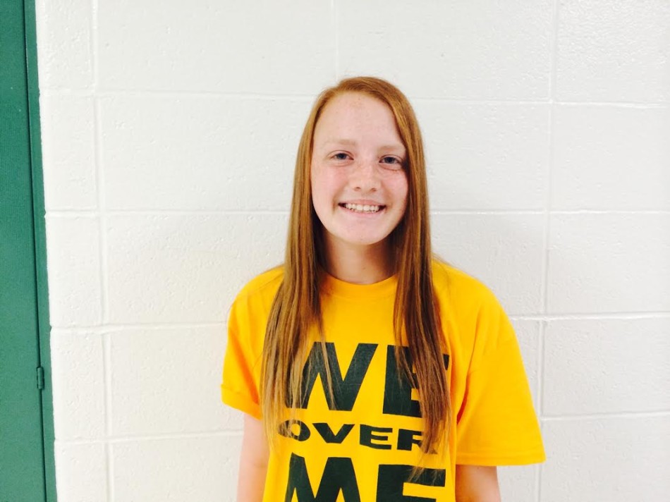 Erin McCgee (9) is so excited to be apart of Lindbergh soccer and is determined to help the team thrive. 