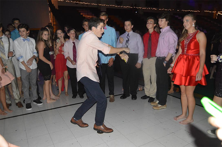Students dance in Gym 3 on September 24. They have been waiting for this day since school started. 