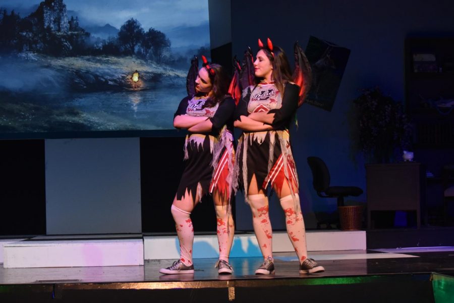 Mary Schuler (11) and Jessica Flanigan (12)