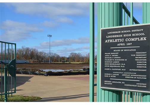 Here is Lindbergh’s soccer field, which is currently being torn apart for new turf. This once was the center of many triumphant sporting events, and students can not wait for the next soccer/football season.