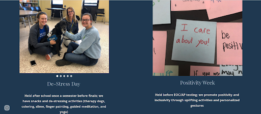 This is a snapshot from Lindbergh CHADS ‘About Us’ page on their website explaining Destress Day further with the addition of Positivity Week.