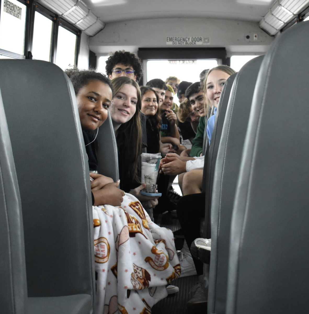Photo Captain: AVID 11 students pose for a class picture during their field trip.